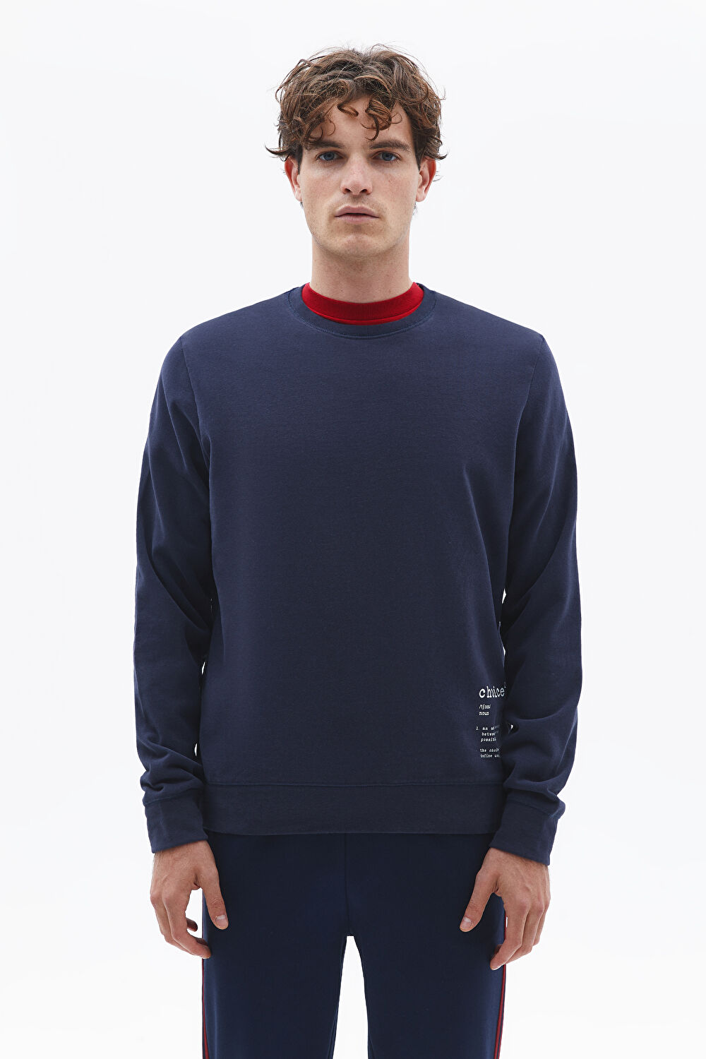 Lacivert Bisiklet Yaka Sweatshirt_0