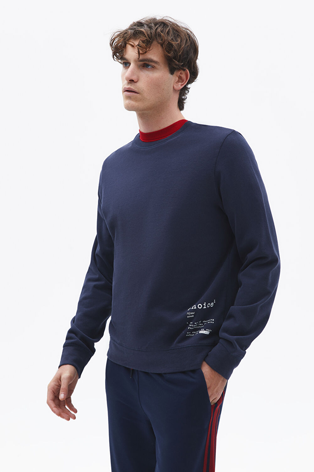 Lacivert Bisiklet Yaka Sweatshirt_3