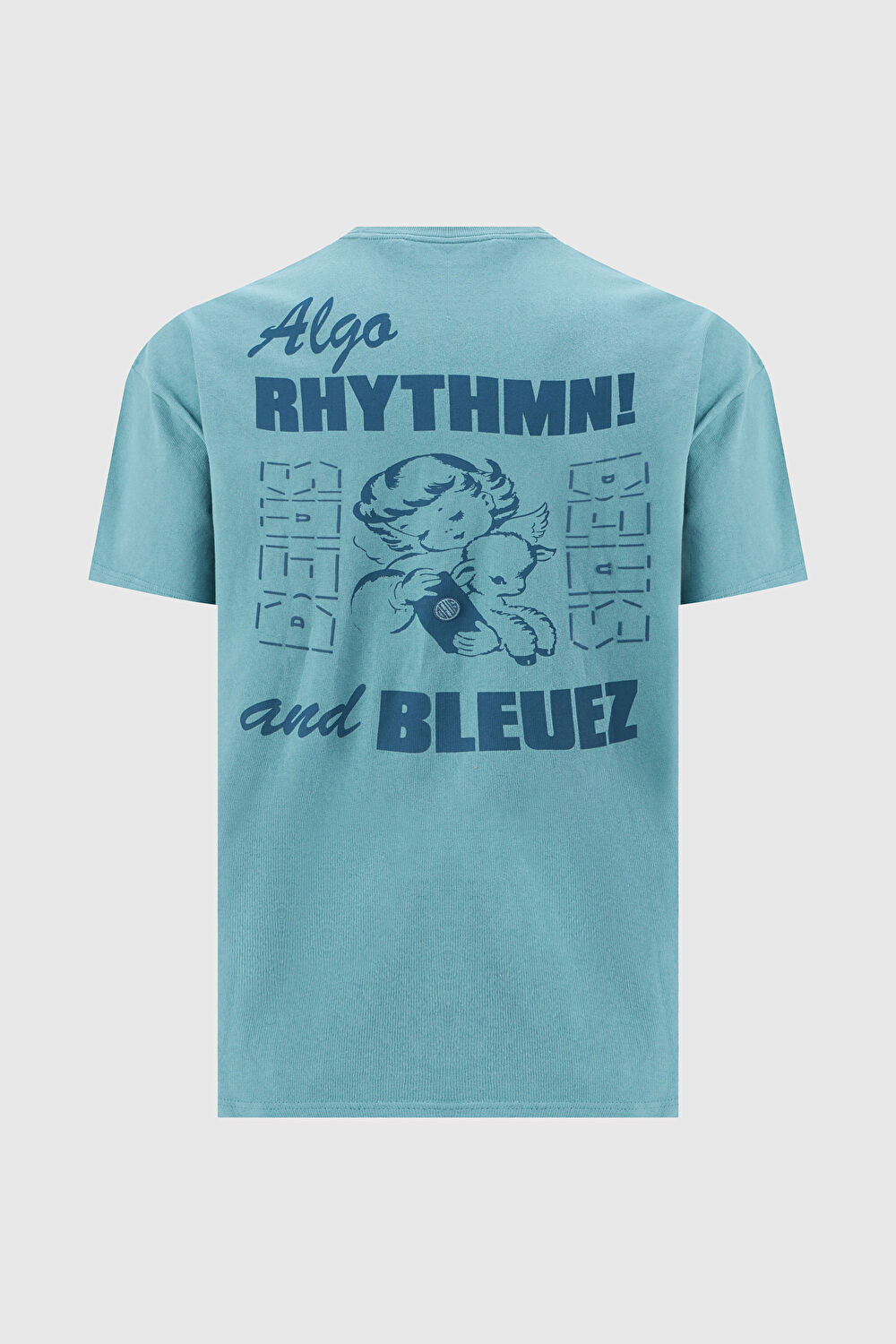 Mavi Bisiklet Yaka Baskılı T-Shirt_5