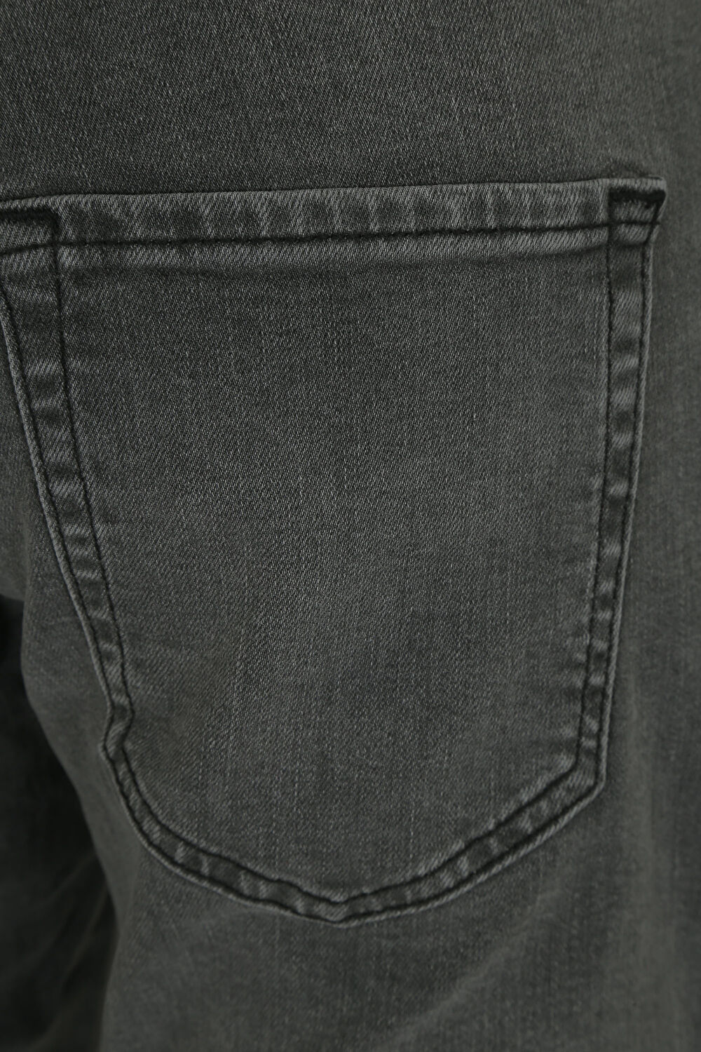 Koyu Gri Dar Paça Jean Pantolon_7