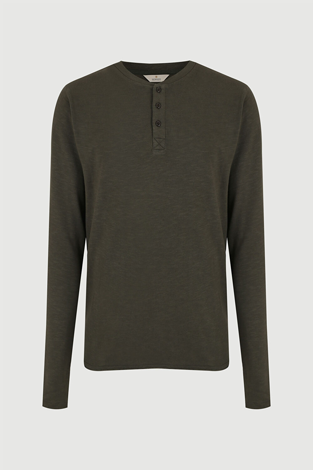 Haki Bisiklet Yaka T-Shirt_4