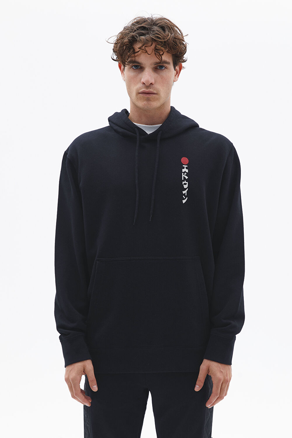 Siyah Relax Kalıp Kapuşonlu Sweatshirt_0