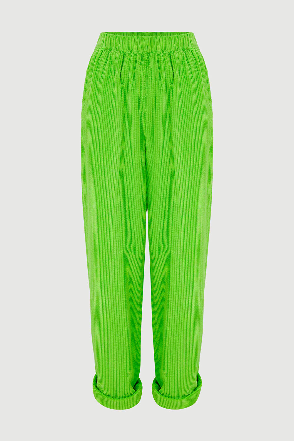 Neon Yeşil Boru Paça Pantolon_0