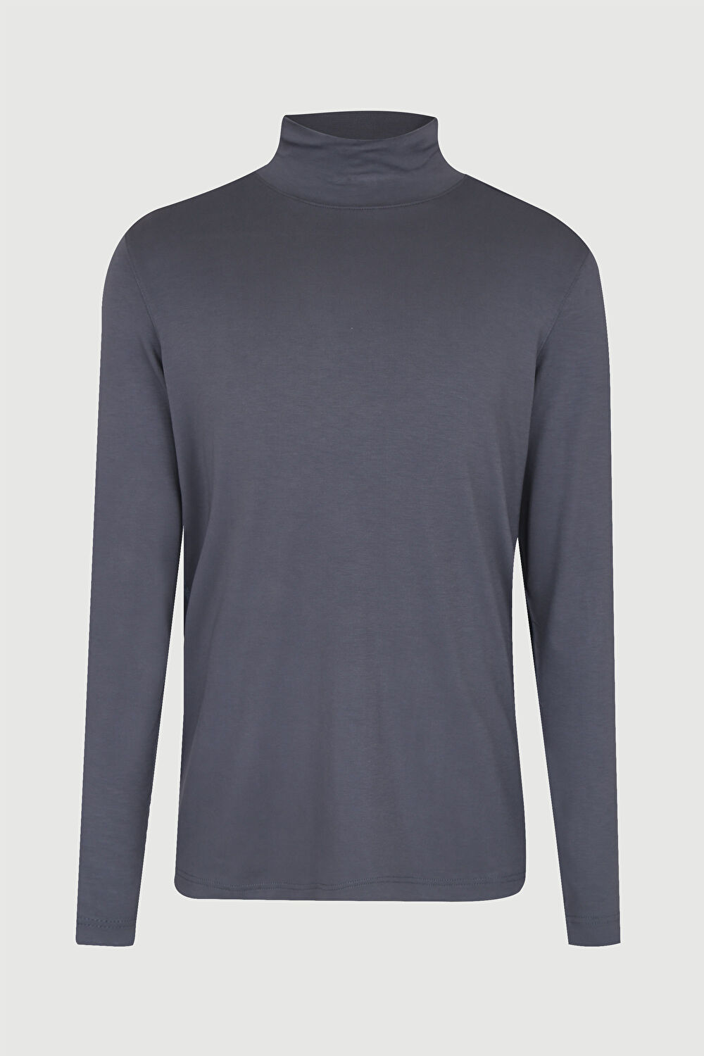 Gri Dik Yaka T-Shirt_0