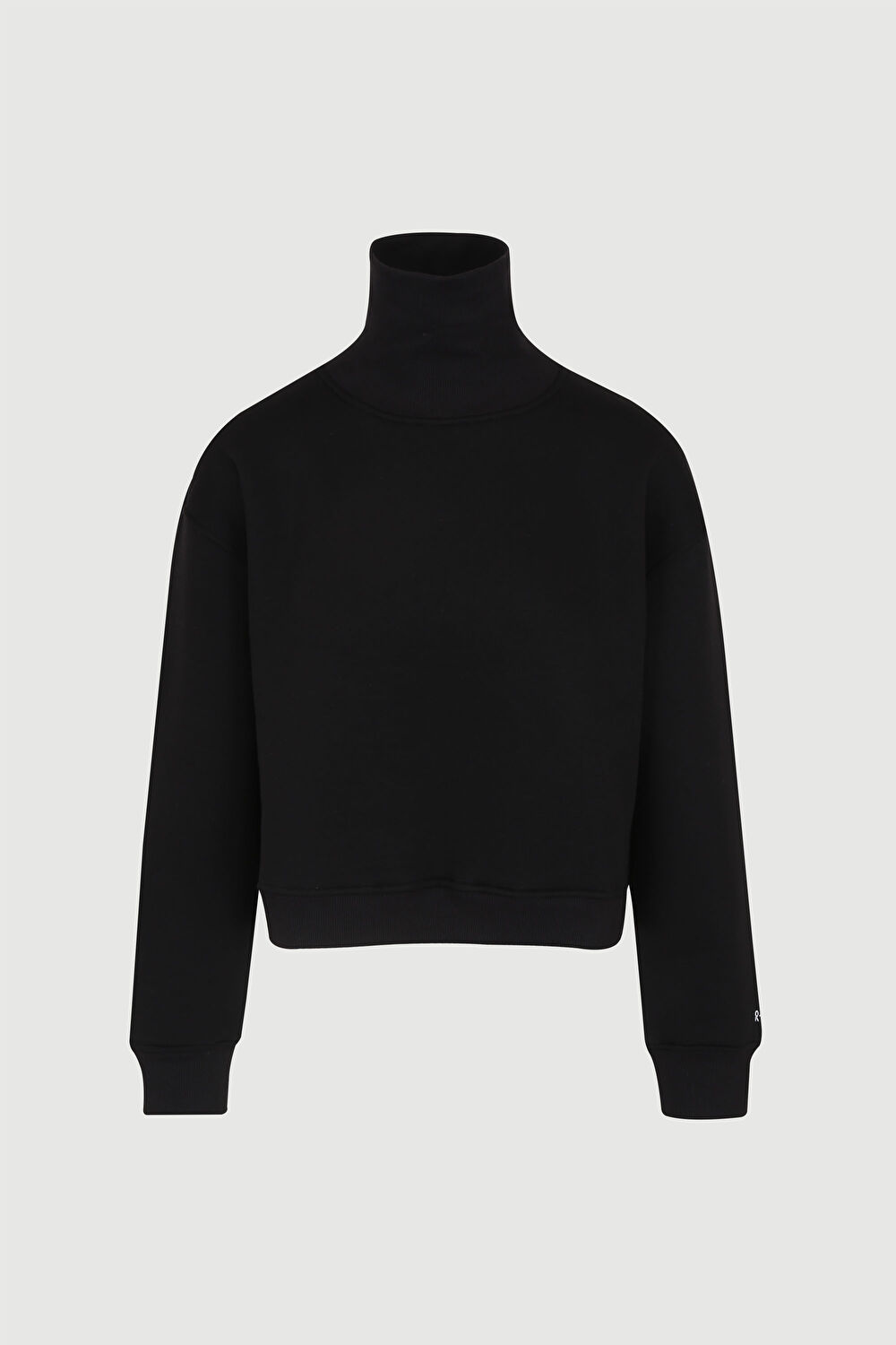 Siyah Balıkçı Yaka Sweatshirt_0