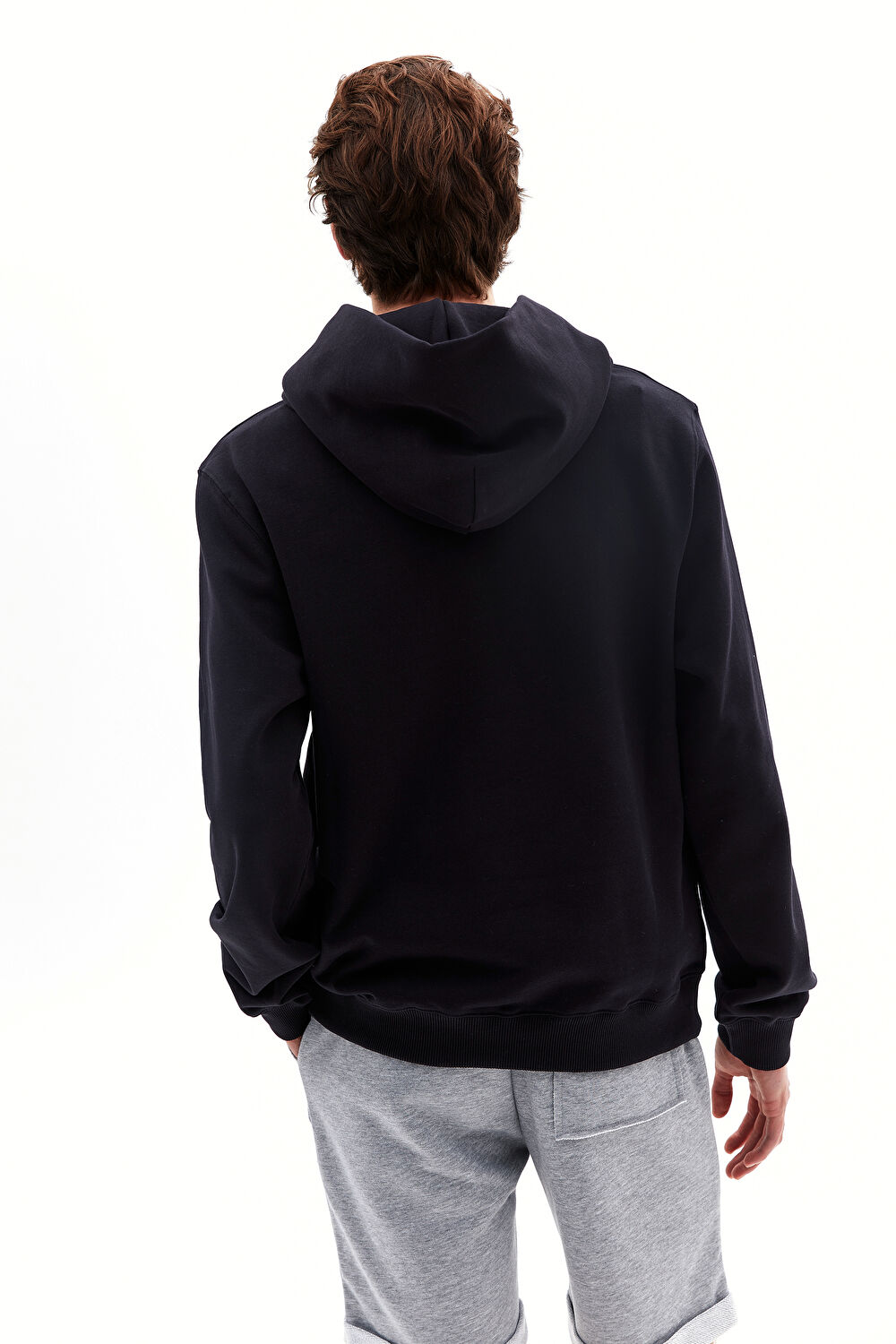 Siyah Oversize Kapuşonlu Sweatshirt_3