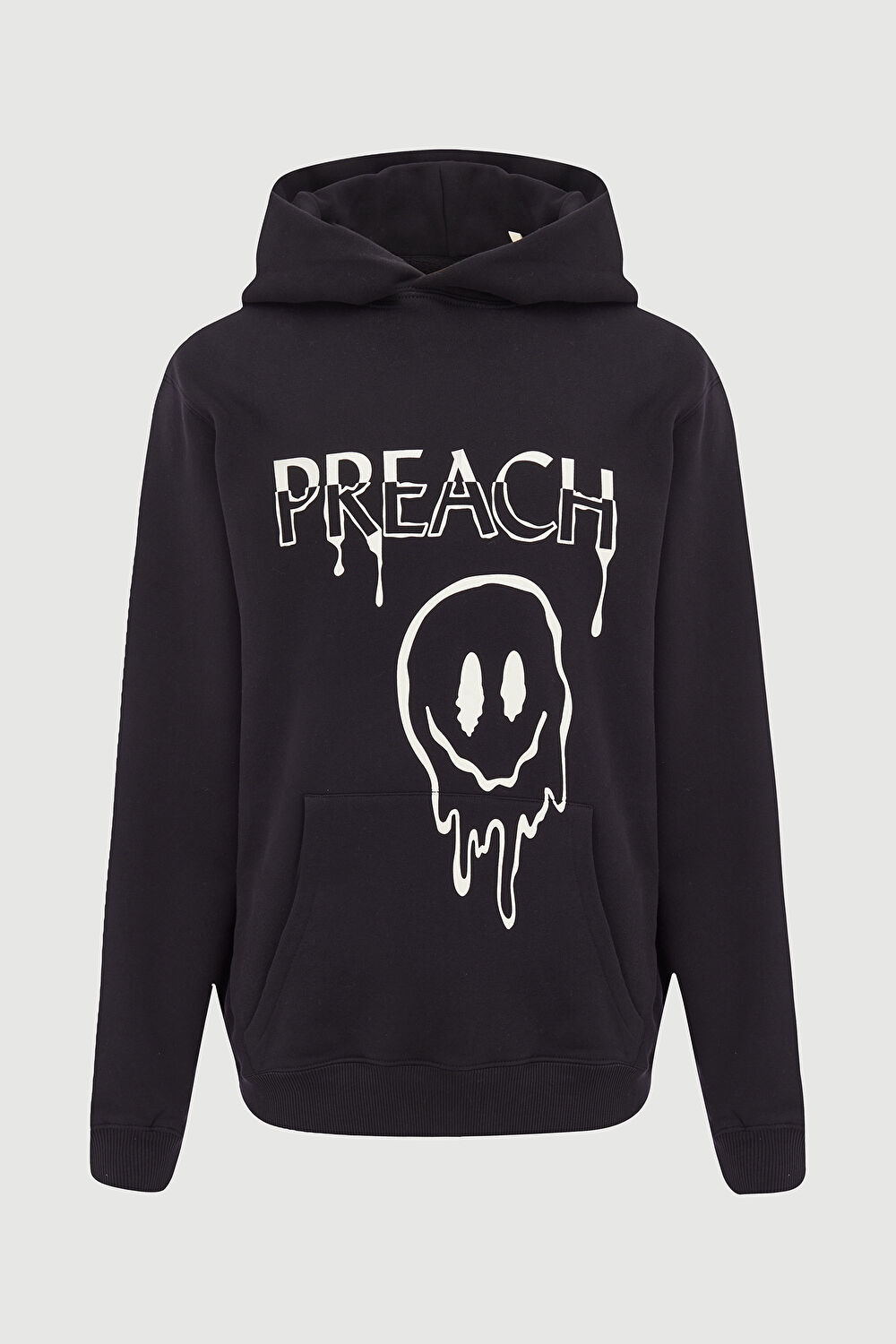 Siyah Oversize Kapuşonlu Sweatshirt_4