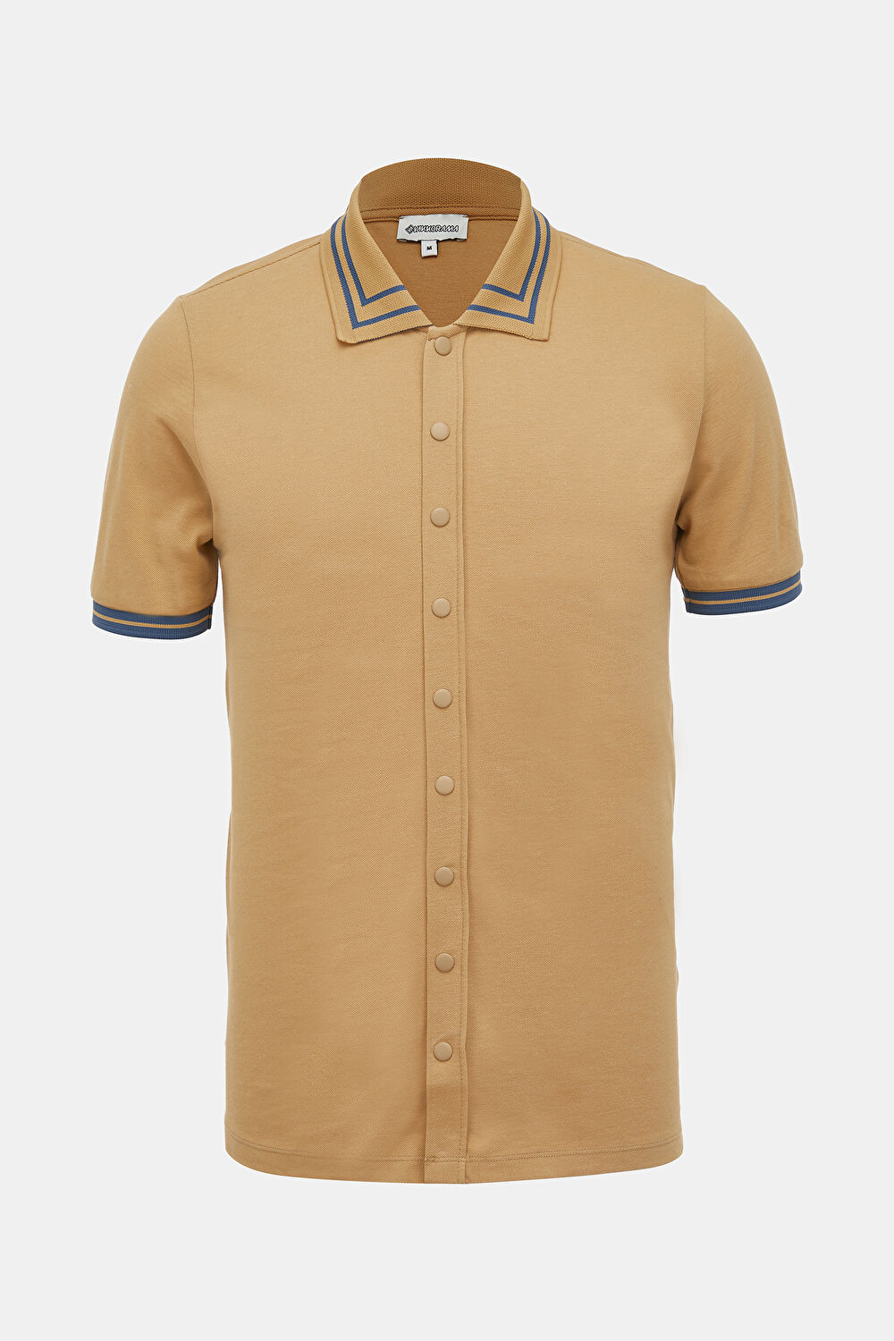 Bej Polo Yaka T-Shirt_0