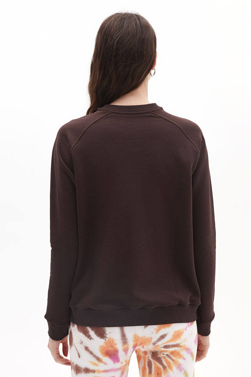 Kahve Bisiklet Yaka Sweatshirt_3