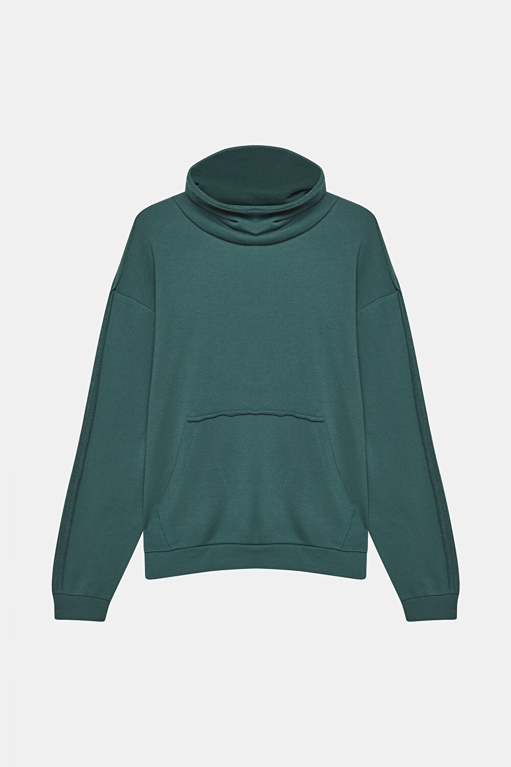 Koyu Yeşil Dik Yaka Sweatshirt_4