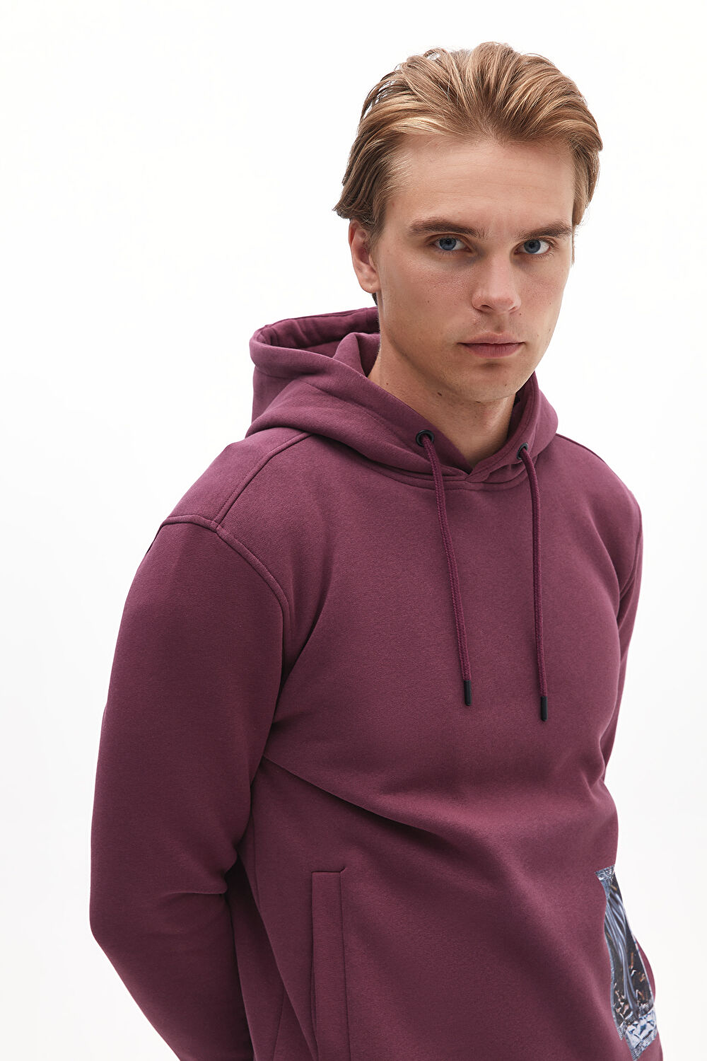 Bordo Kapuşonlu Sweatshirt_2