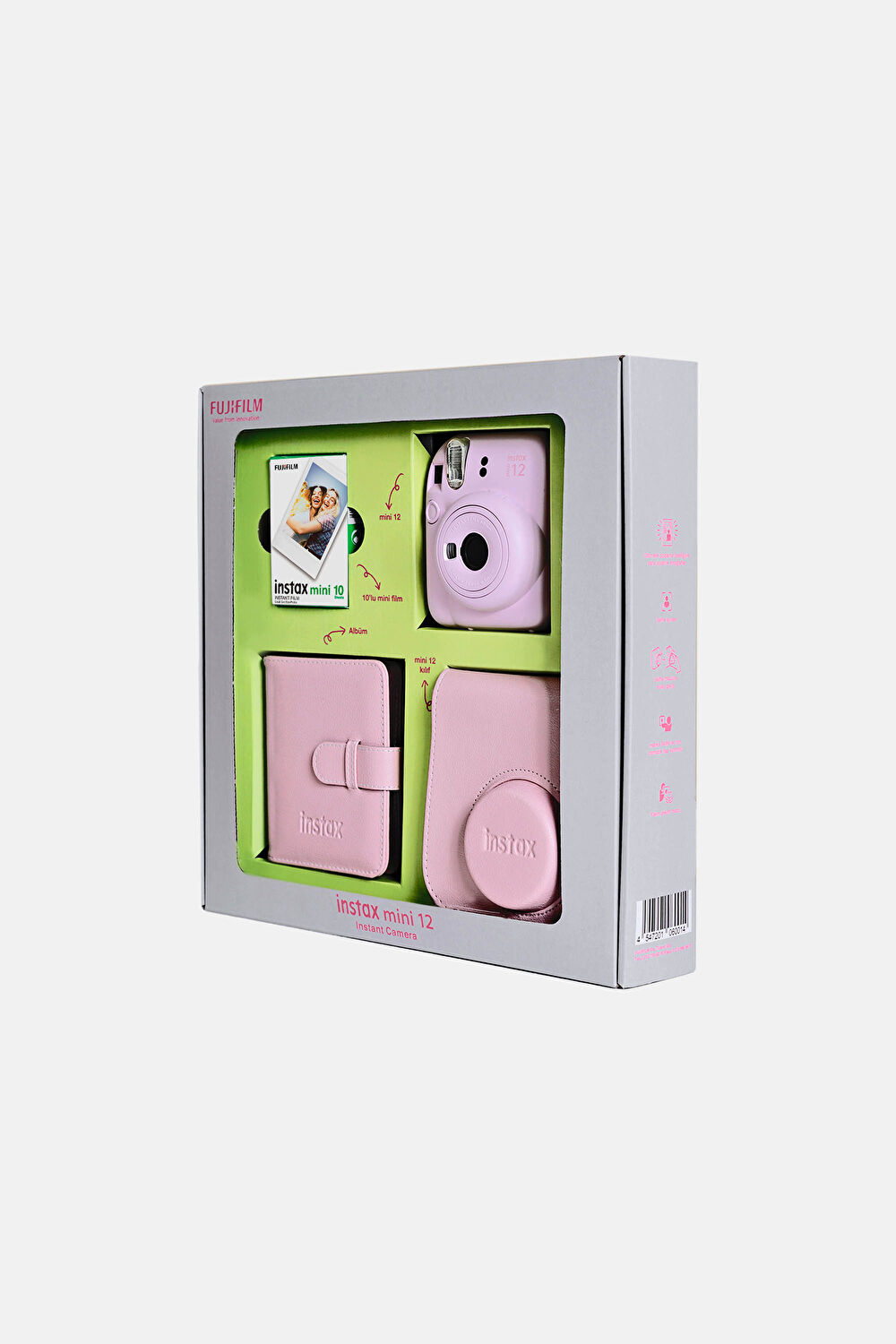 Instax Mini 12 Blossom Pembe Bundle Box_3