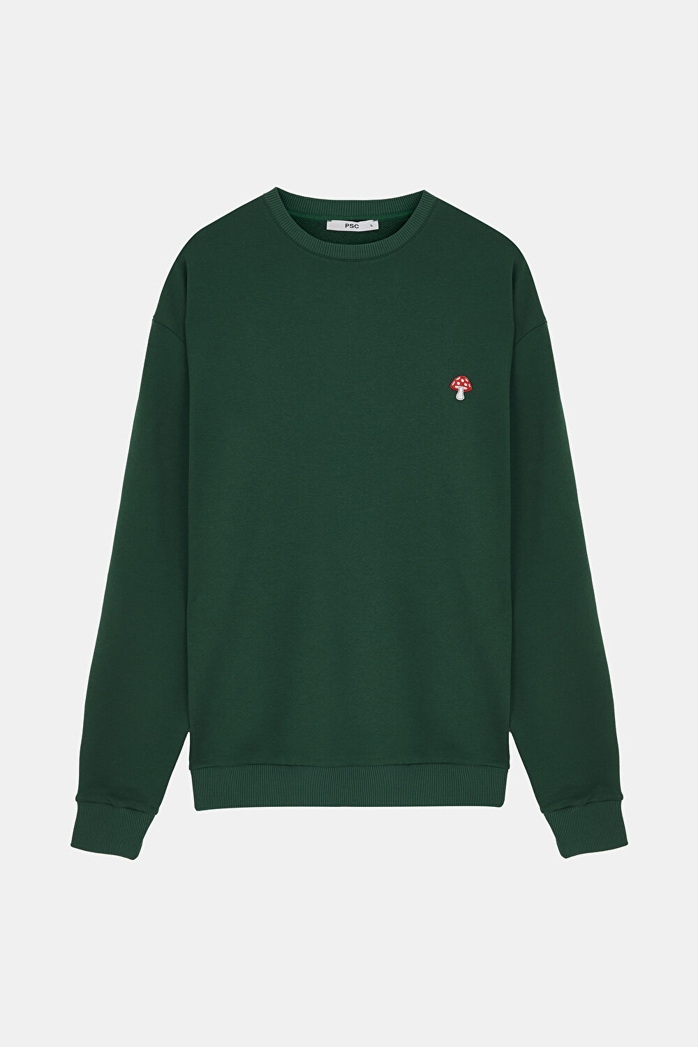 Yeşil Bisiklet Yaka Sweatshirt_0