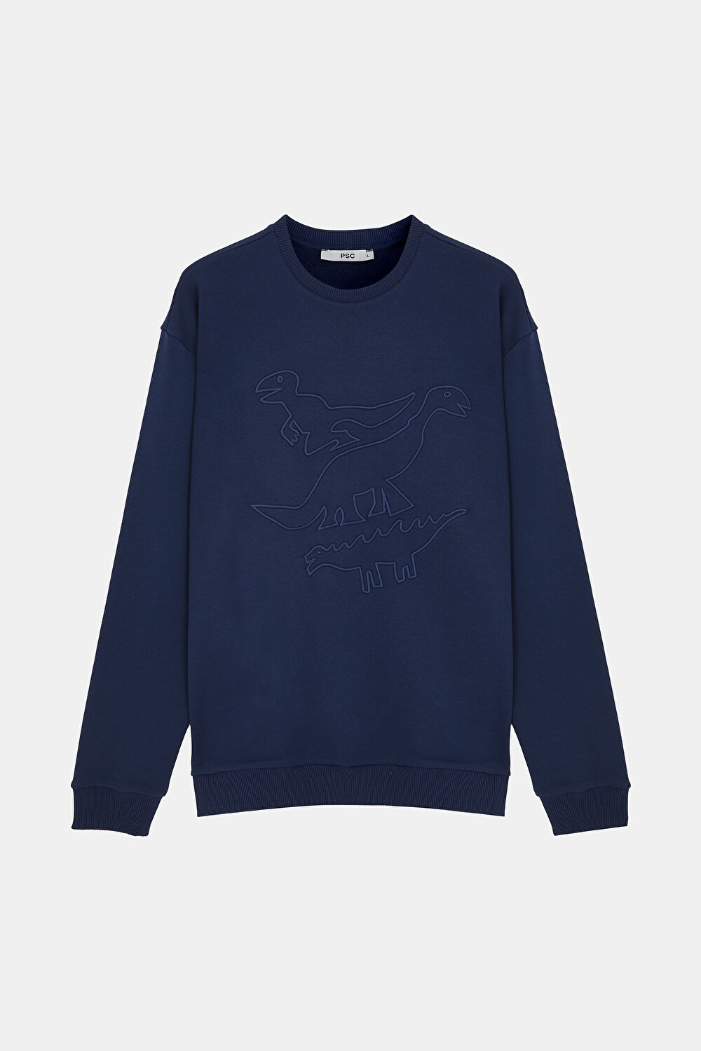 Lacivert Bisiklet Yaka Sweatshirt_0