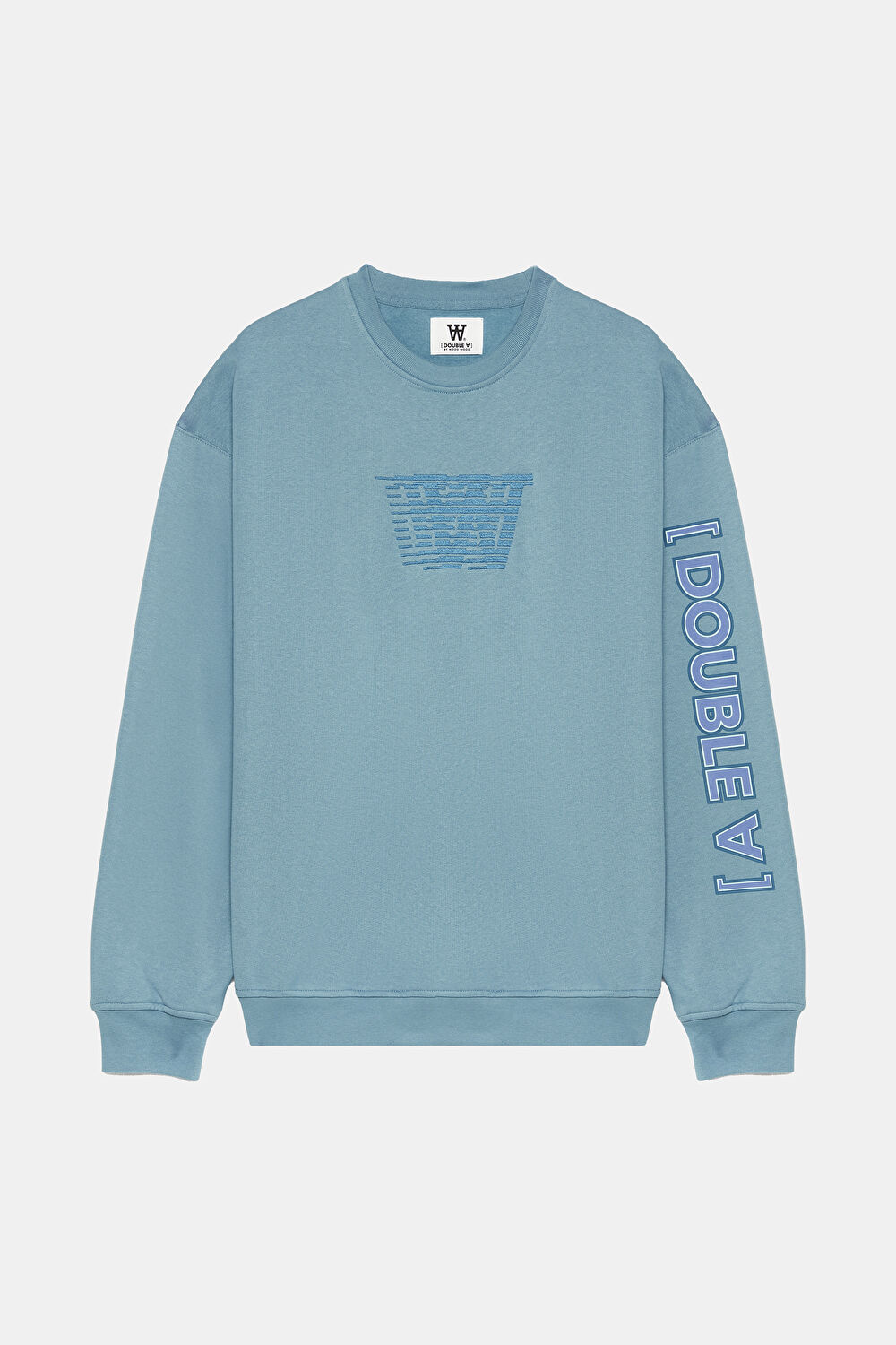 Açık Mavi Bisiklet Yaka Sweatshirt_0