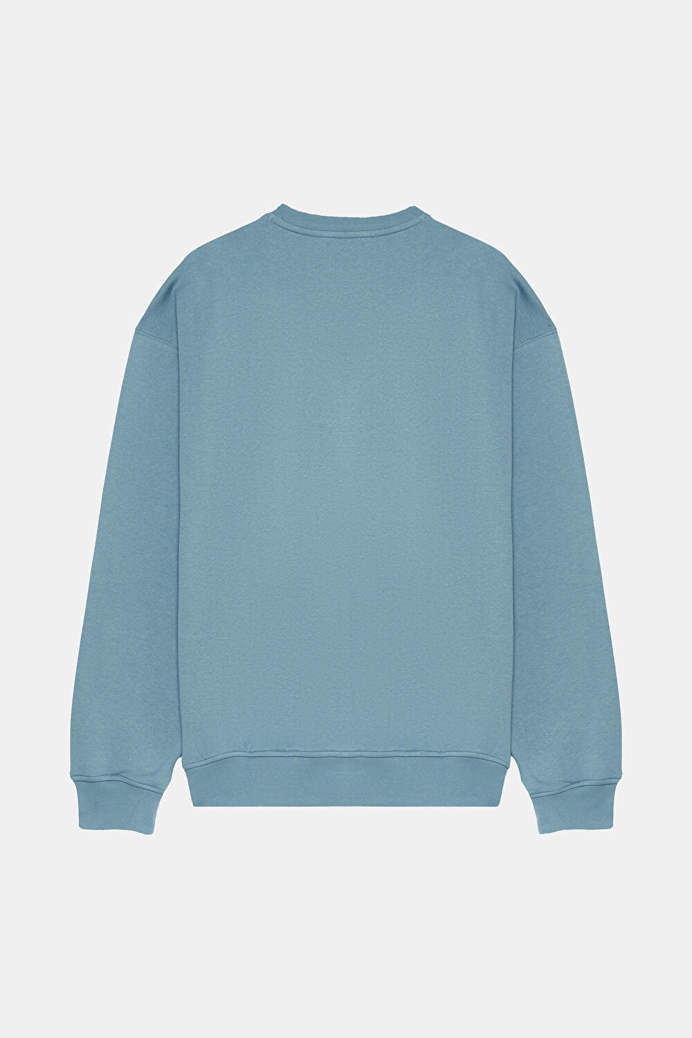 Açık Mavi Bisiklet Yaka Sweatshirt_2