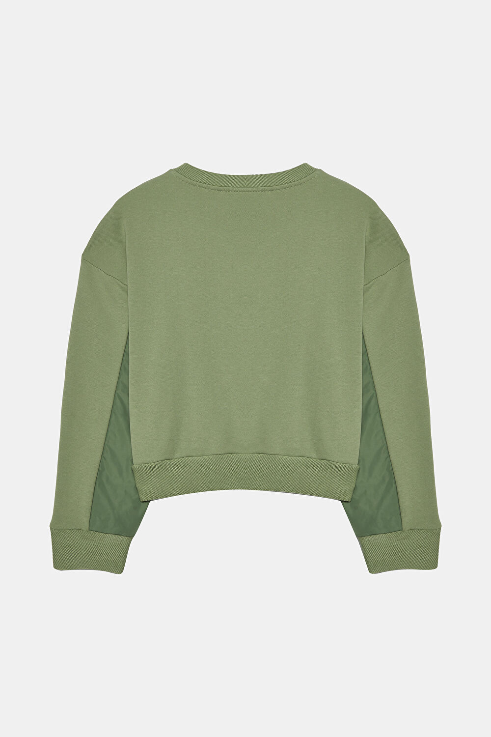 Açık Yeşil Bisiklet Yaka Sweatshirt_2