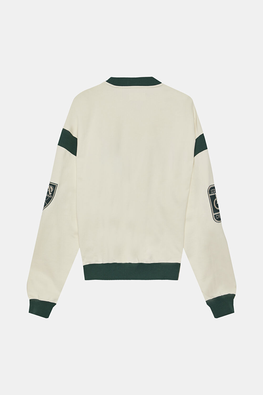 Ekru Oversize Bisiklet Yaka Sweatshirt_2