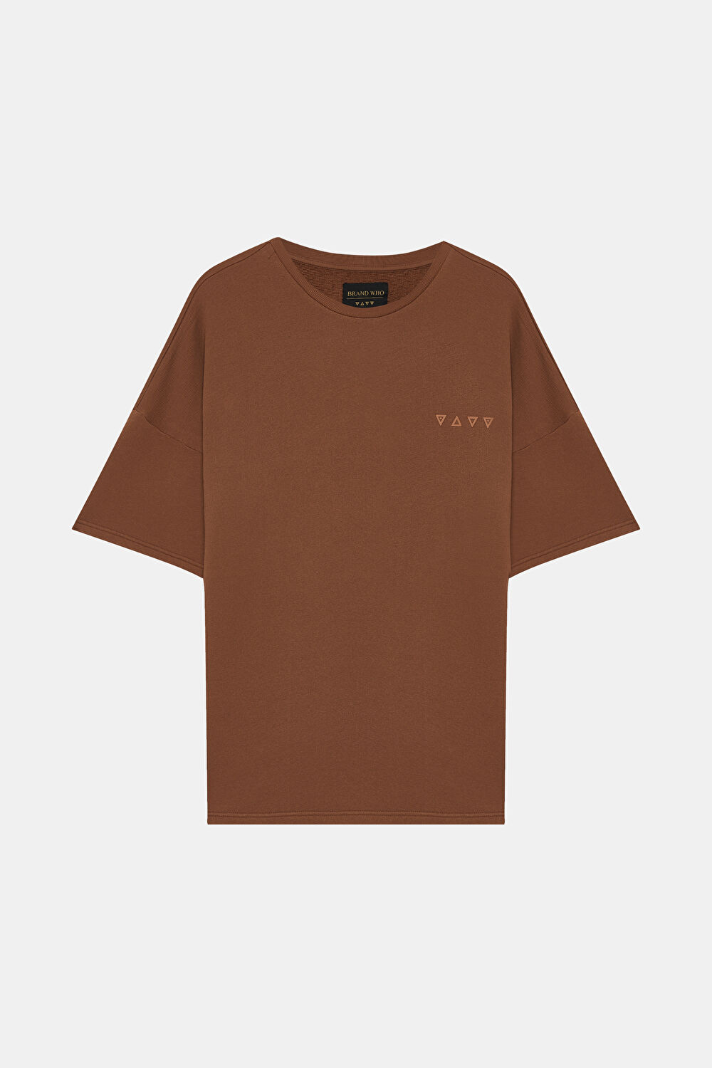 Relax Kalıp Turuncu Bisiklet Yaka T-Shirt_0
