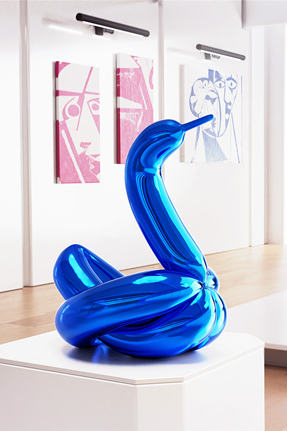 Jeff Koons Balloon Swan Large Figür_3