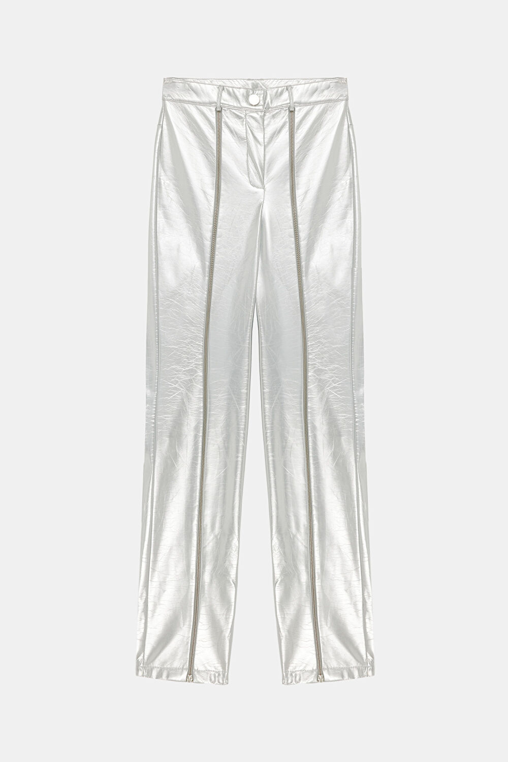 Dar Kalıp Gümüş Boru Paça Pantolon_0