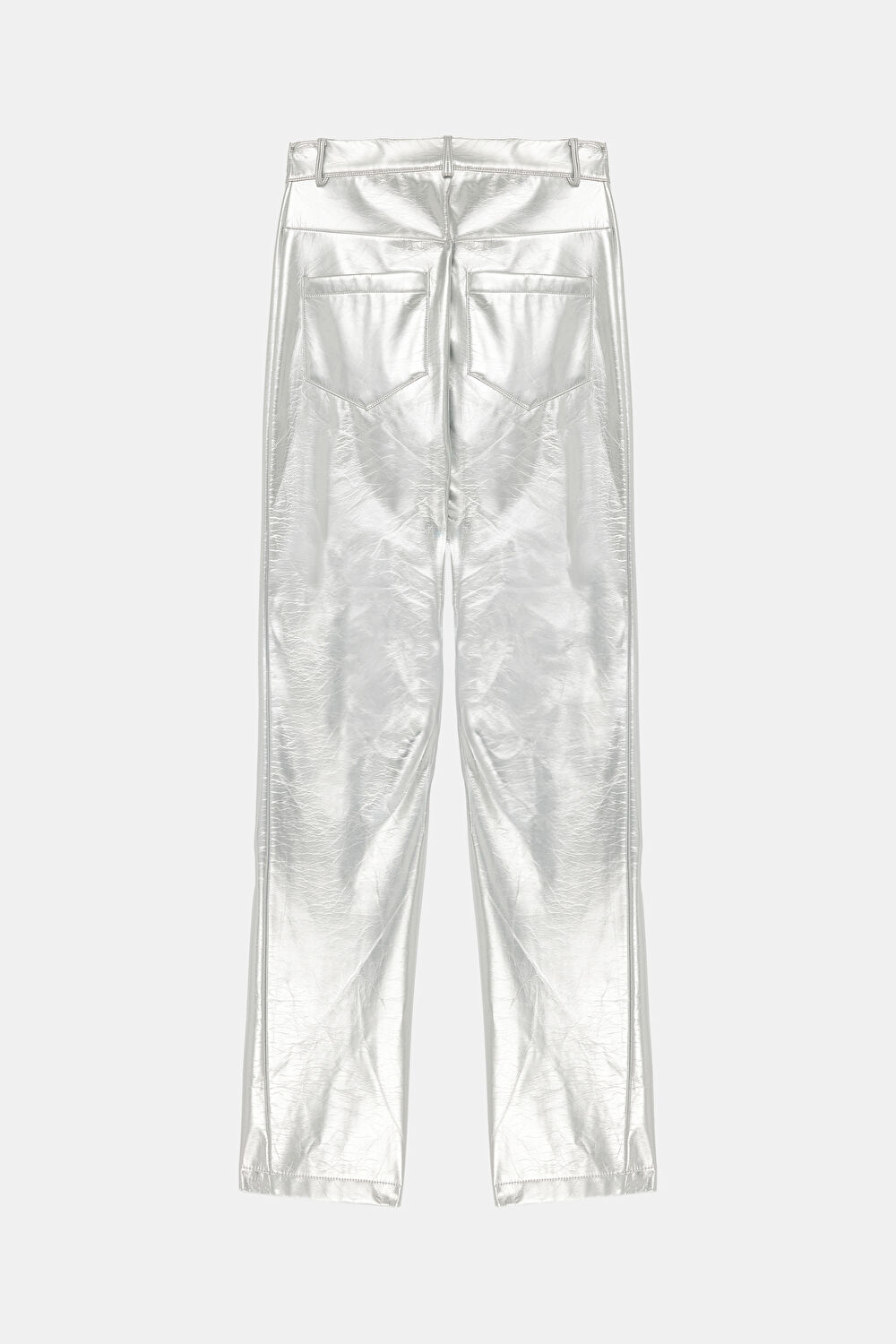 Dar Kalıp Gümüş Boru Paça Pantolon_2