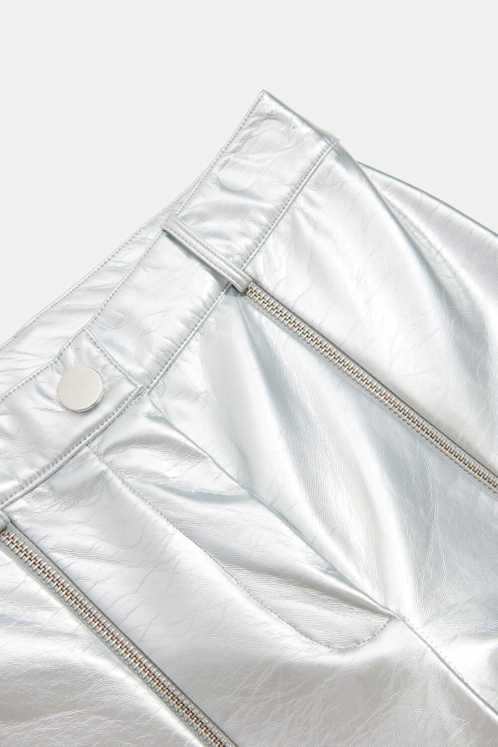 Dar Kalıp Gümüş Boru Paça Pantolon_3