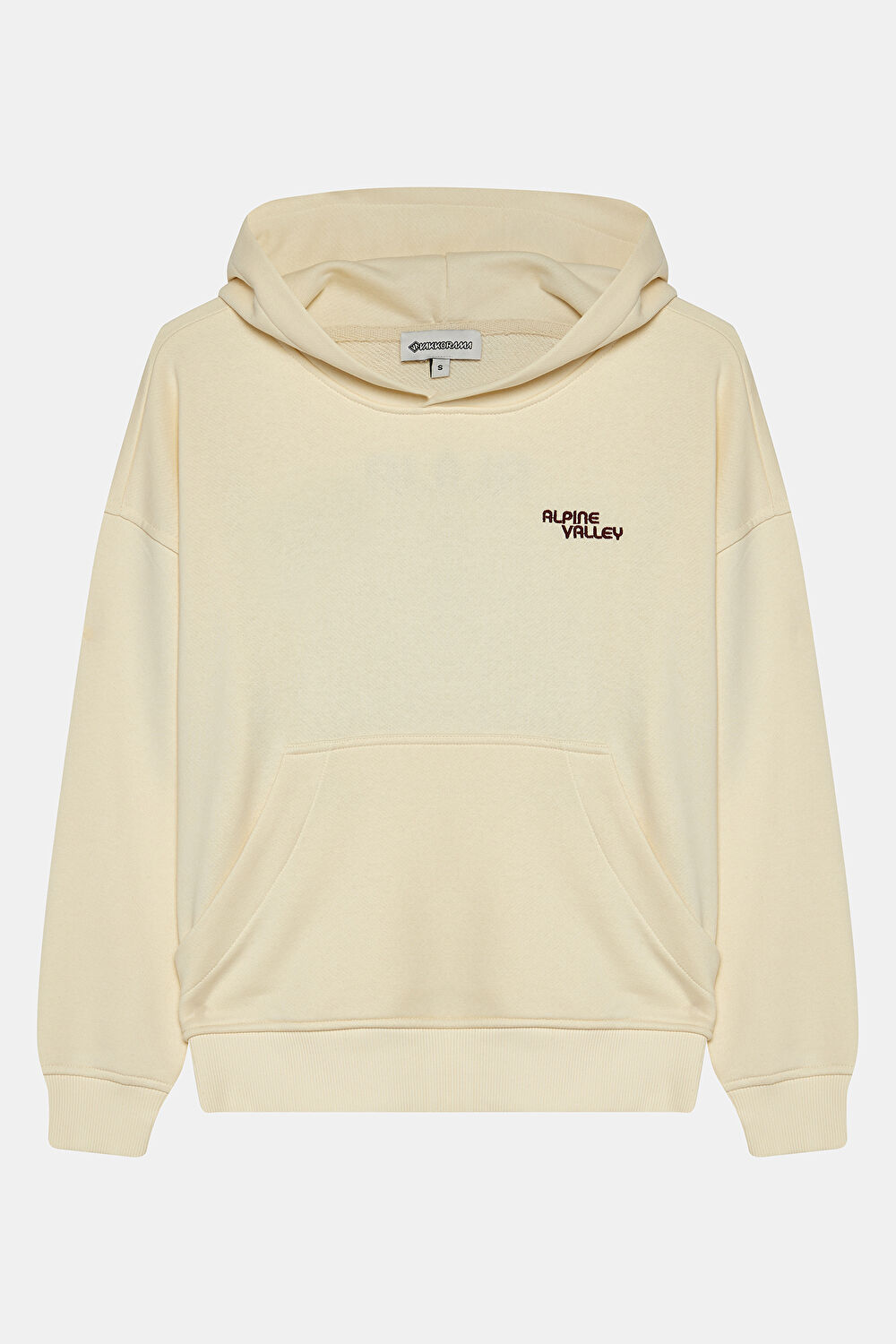 Bej Bisiklet Yaka Sweatshirt_0