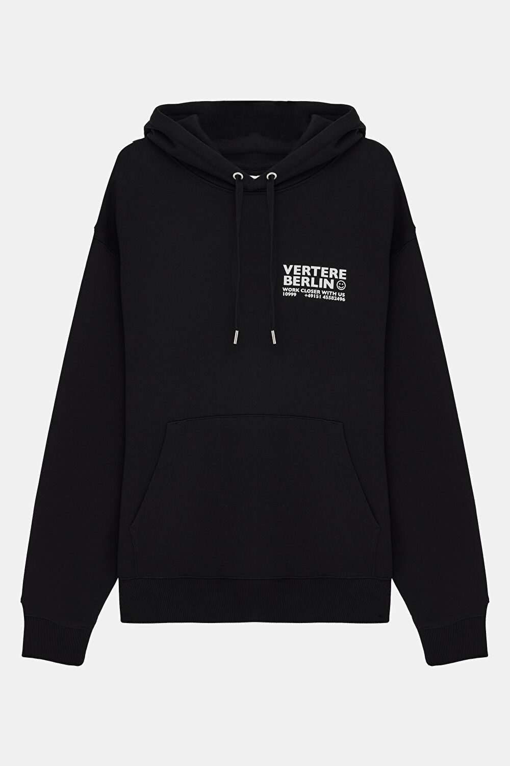 Siyah Relax Kalıp Kapüşonlu Sweatshirt_0