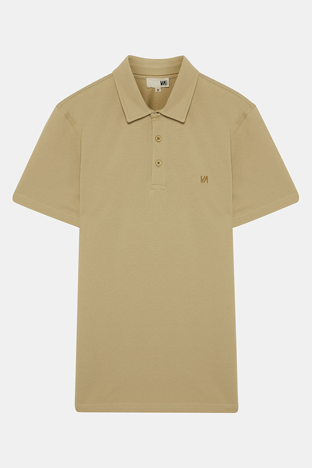 Bej Polo Yaka T-Shirt_0