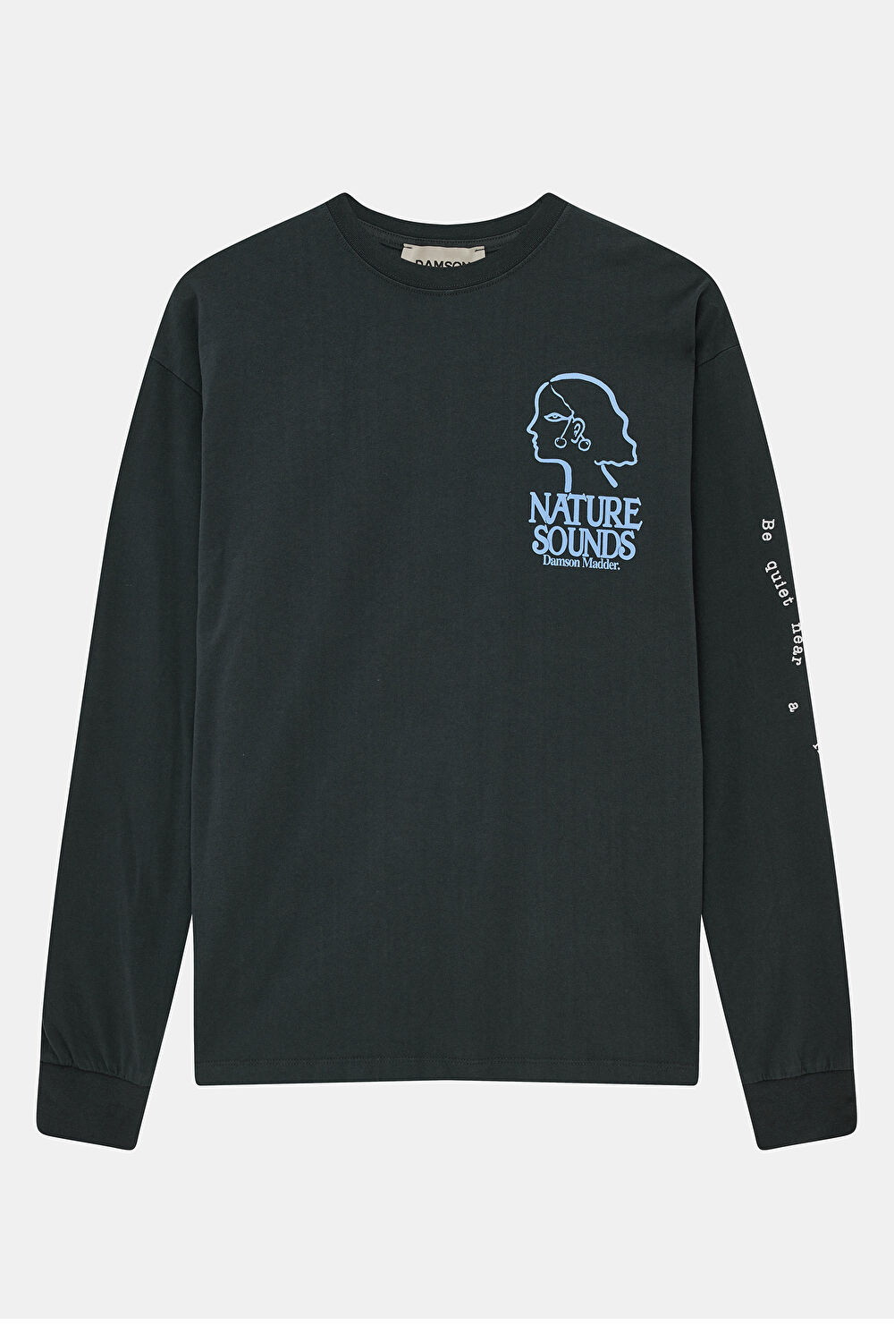 Koyu Gri Relax Kalıp Bisiklet Yaka Sweatshirt_0