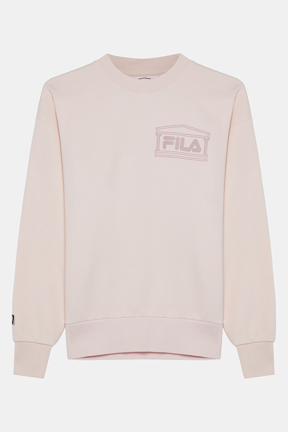 Açık Pembe Relax Kalıp Bisiklet Yaka Sweatshirt_0