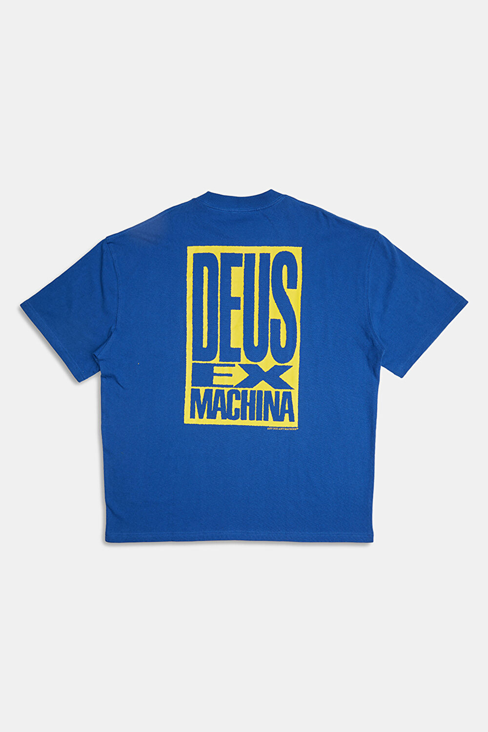 Oversize Lacivert Bisiklet Yaka Baskılı T-Shirt_4