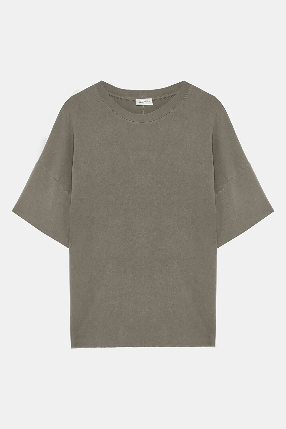 Oversize Haki Bisiklet Yaka T-Shirt_0