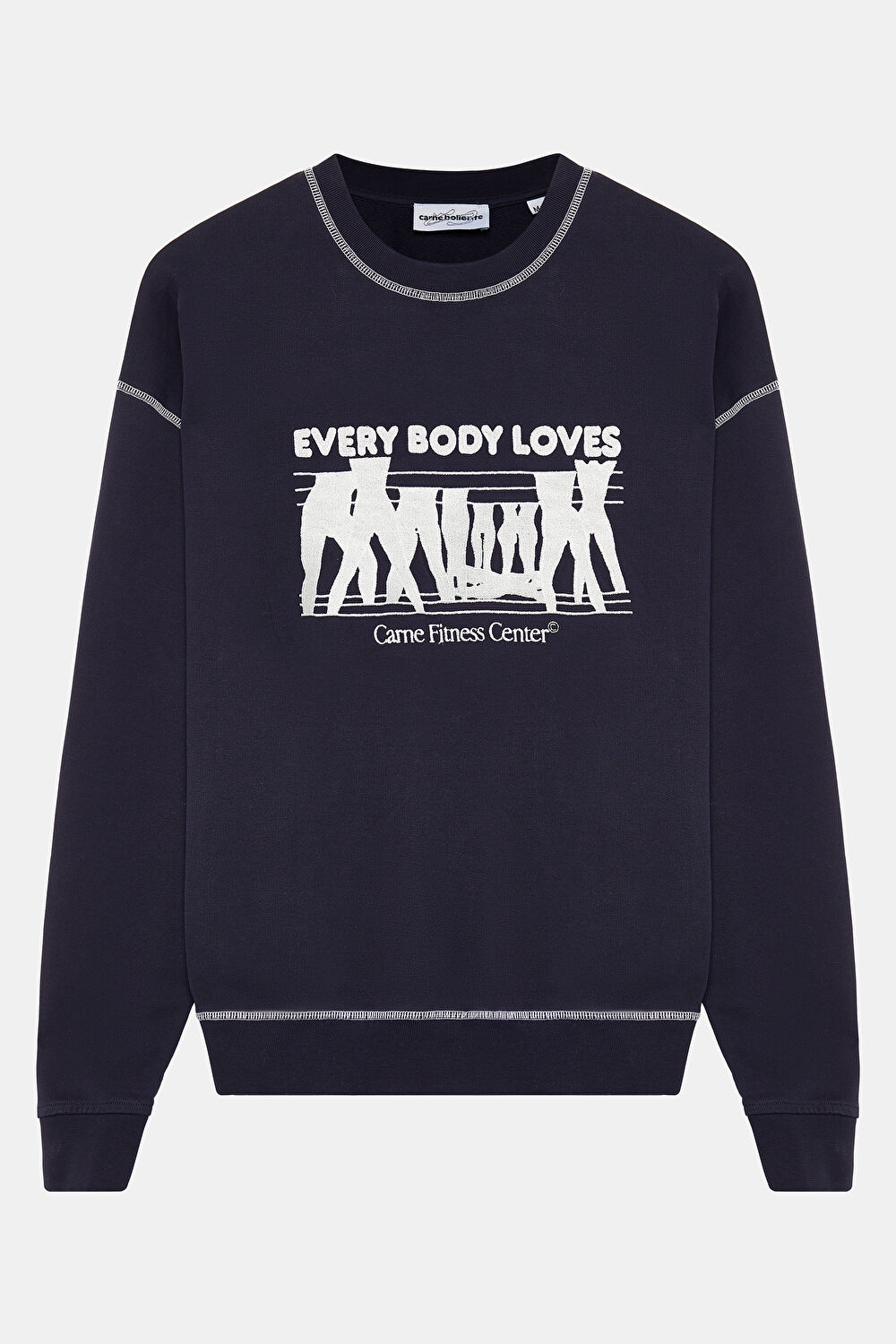 Lacivert Bisiklet Yaka Sweatshirt_0