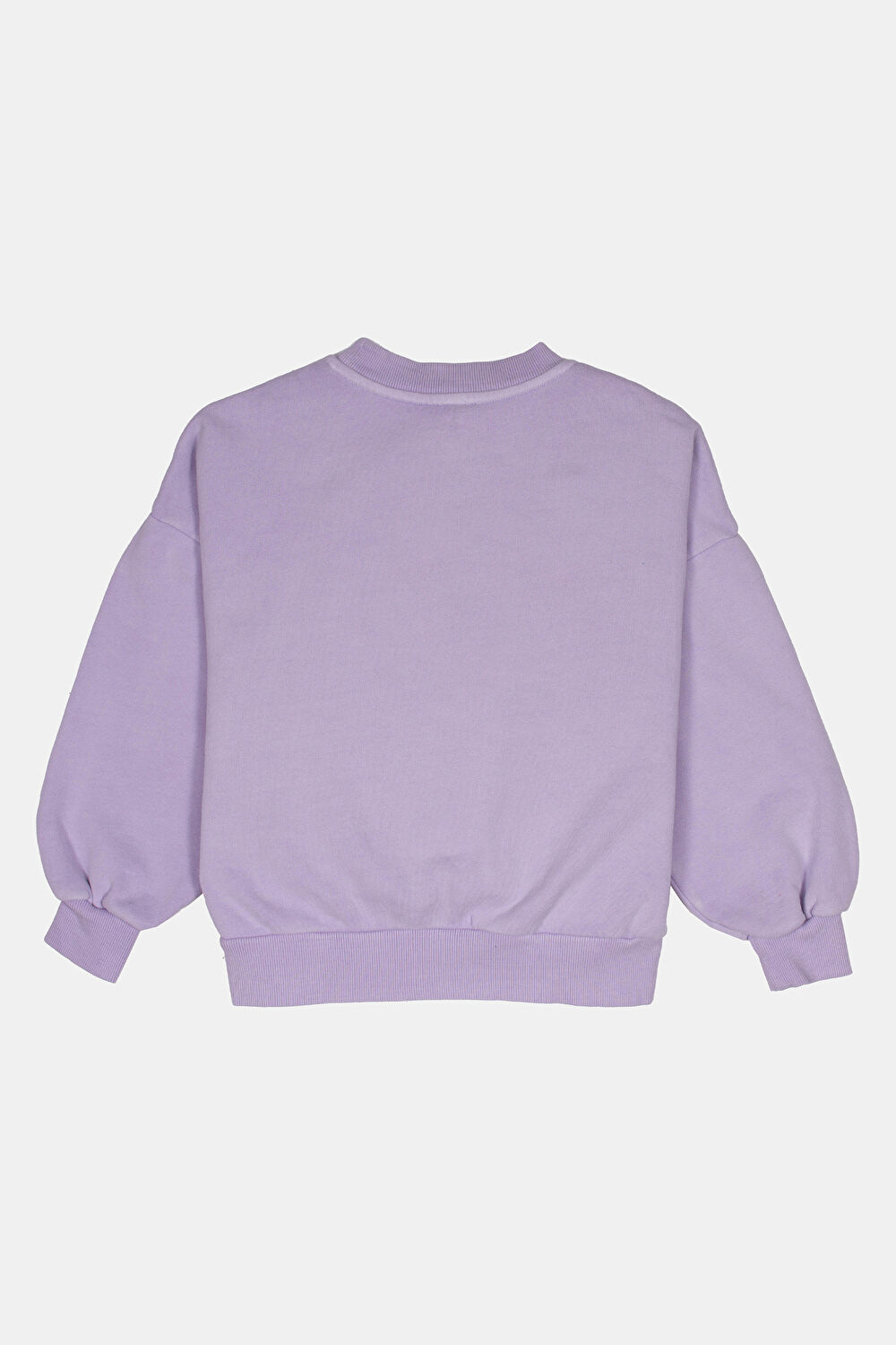 Lila Relax Kalıp Bisiklet Yaka Sweatshirt_2