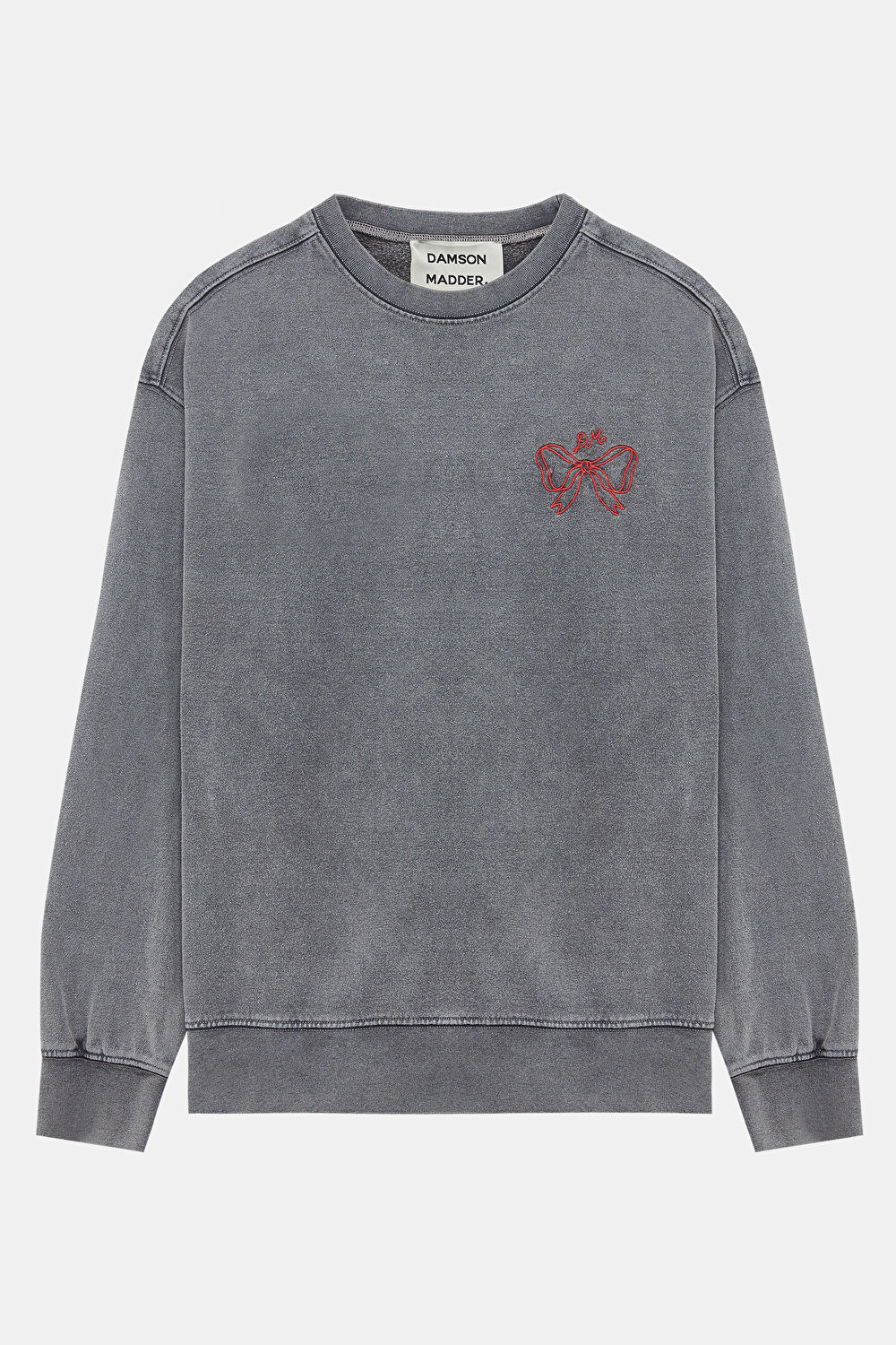 Gri Relax Kalıp Bisiklet Yaka Sweatshirt_0