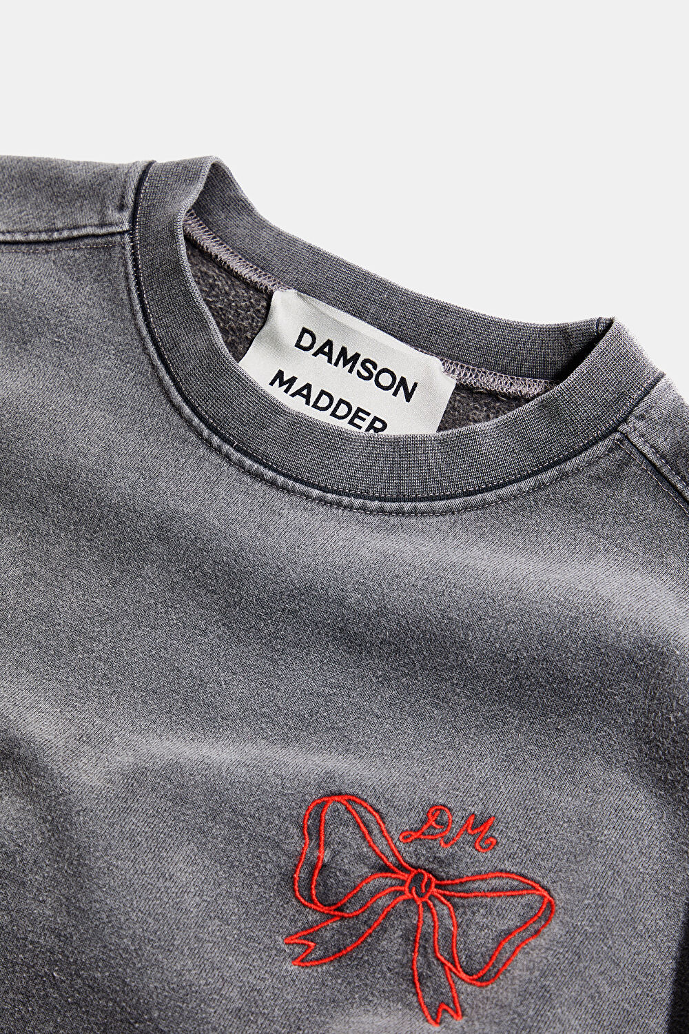 Gri Relax Kalıp Bisiklet Yaka Sweatshirt_3