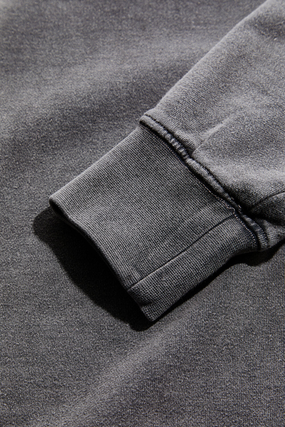 Gri Relax Kalıp Bisiklet Yaka Sweatshirt_4