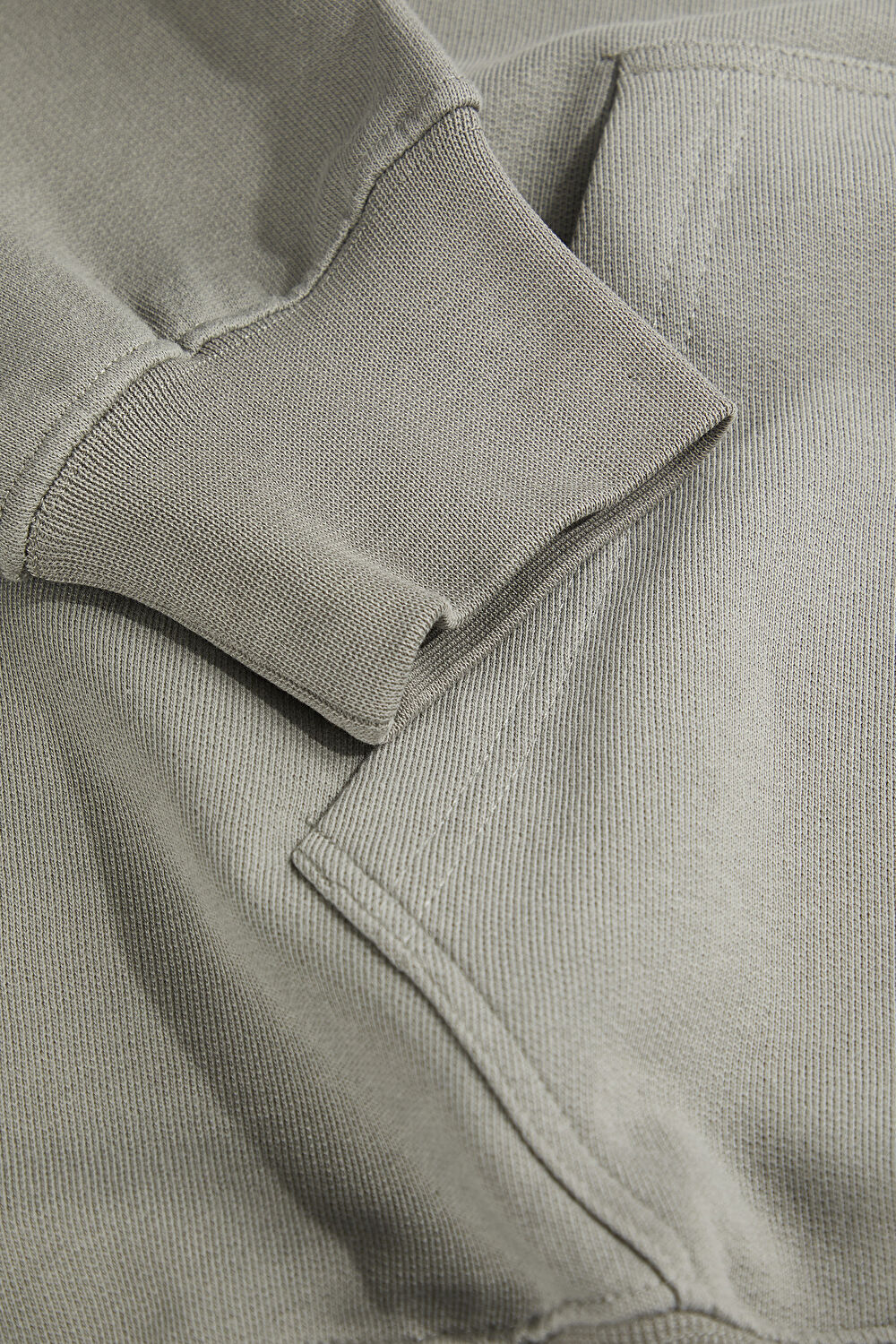 Gri Oversize Bisiklet Yaka Sweatshirt_4