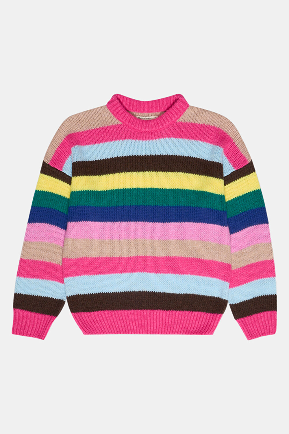 Lund Pembe Desenli Yün Kazak_0