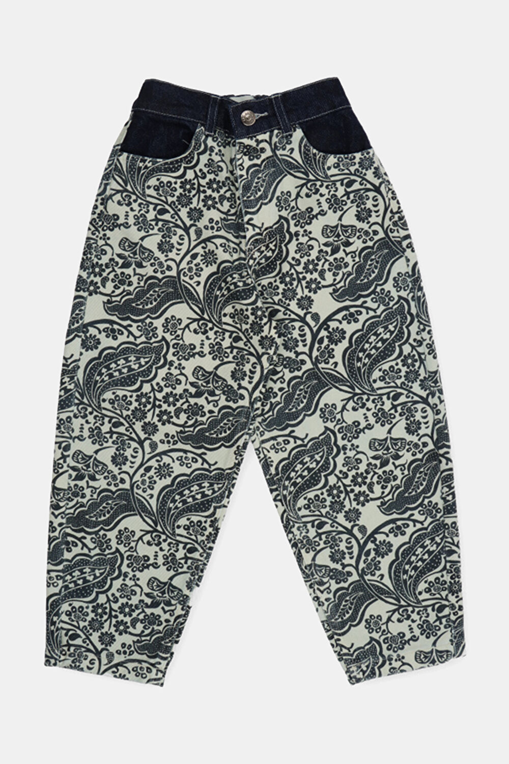 Jaipur Turkuaz Bol Paça Pantolon_0
