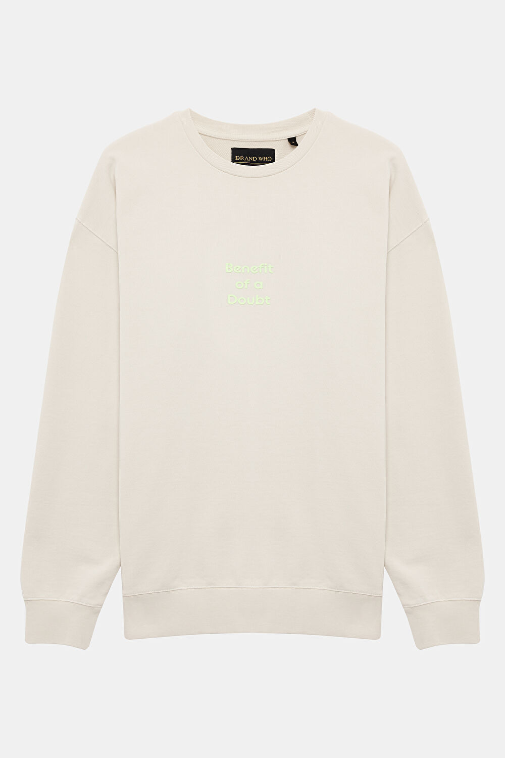 Bej Relax Kalıp Bisiklet Yaka Sweatshirt_0