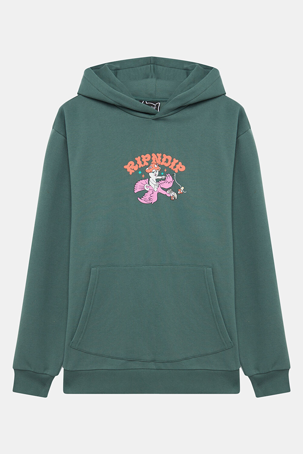 Koyu Yeşil Relax Kalıp Kapüşonlu Sweatshirt_0