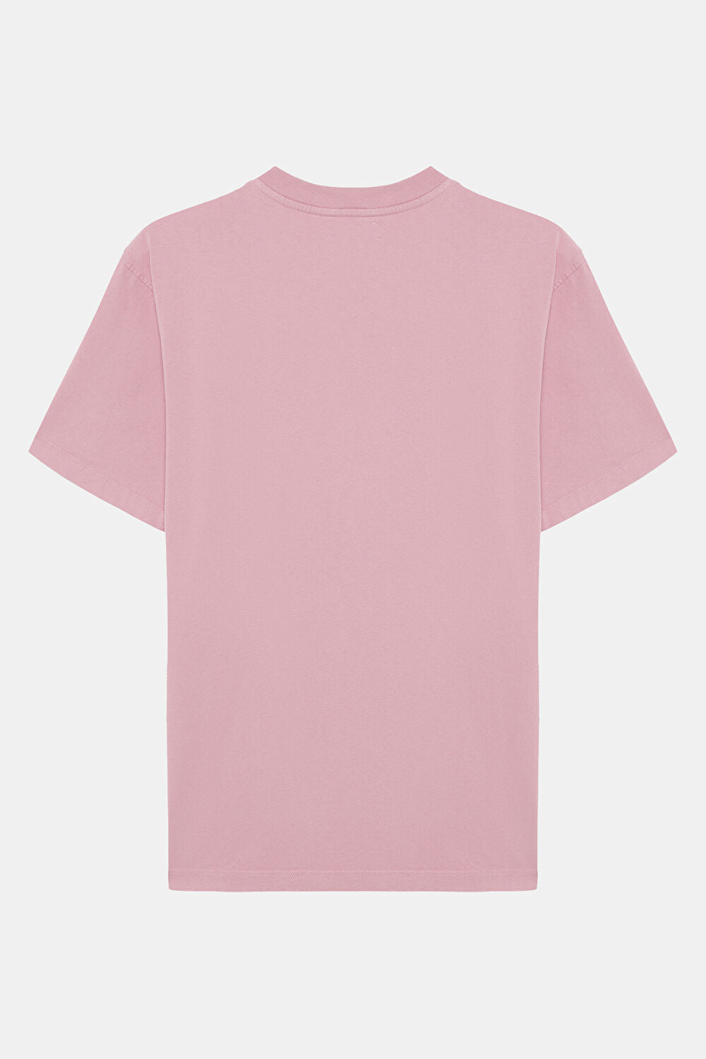 Pembe Bisiklet Yaka Baskılı T-Shirt_2