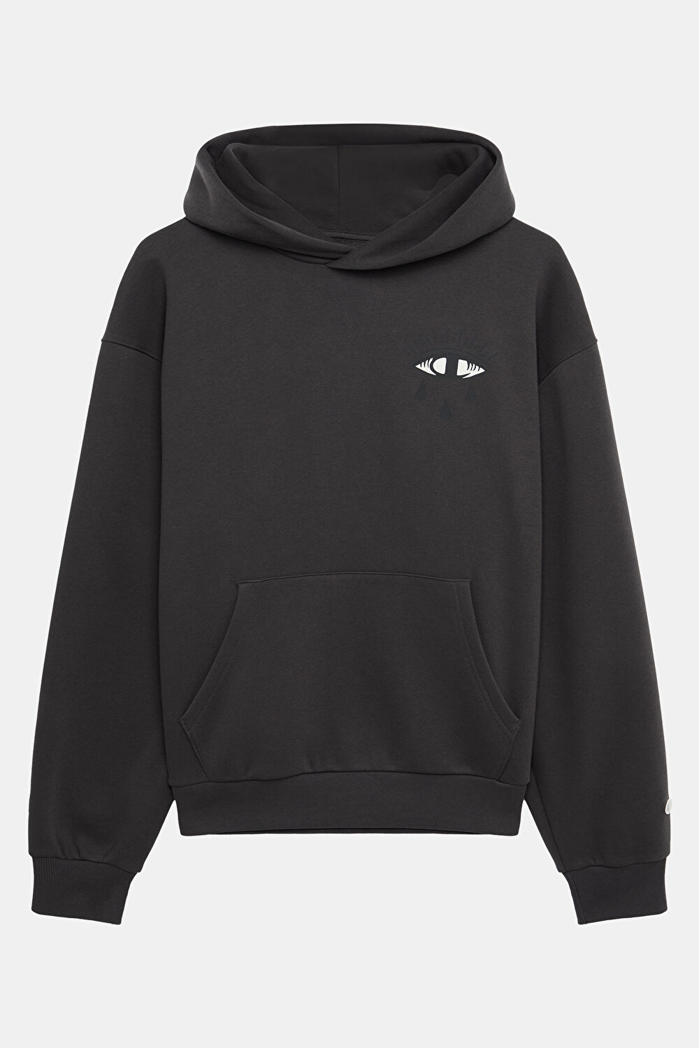 Antrasit Relax Kalıp Kapüşonlu Sweatshirt_0