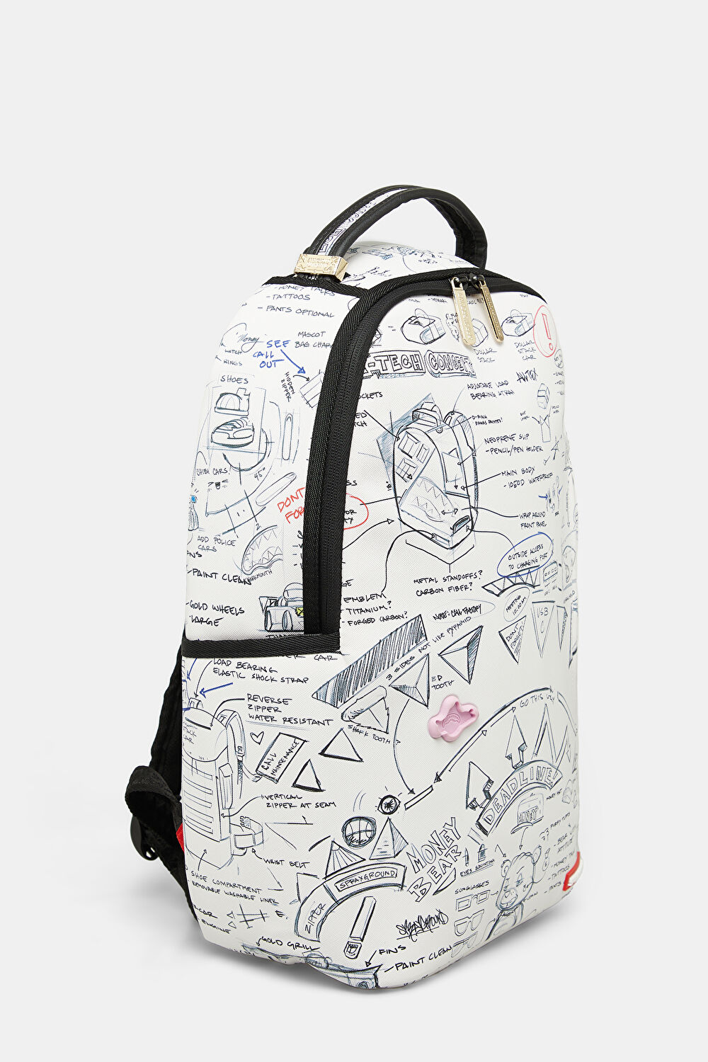 Doodle Bag Beyaz Desenli Çanta_2