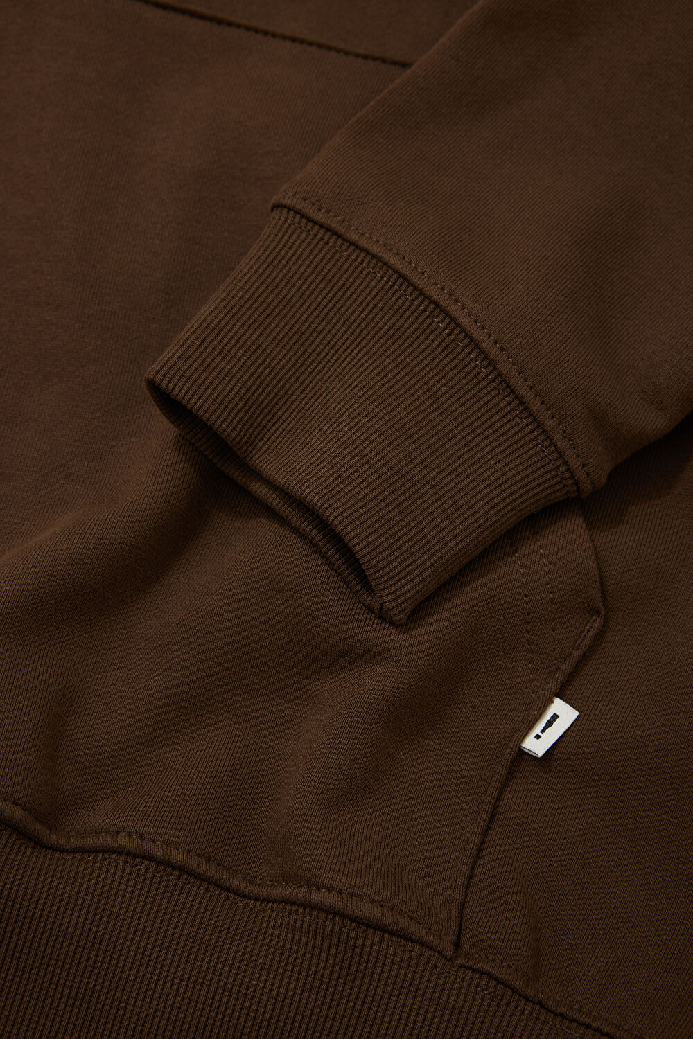 Kahve Relax Kalıp Kapüşonlu Sweatshirt_5