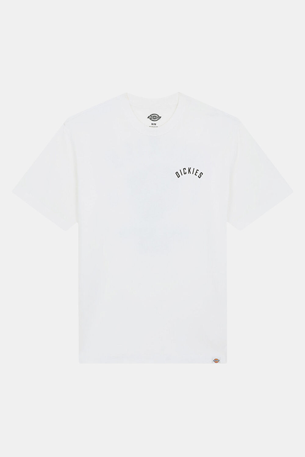 Relax Kalıp Beyaz Bisiklet Yaka Baskılı T-Shirt_0