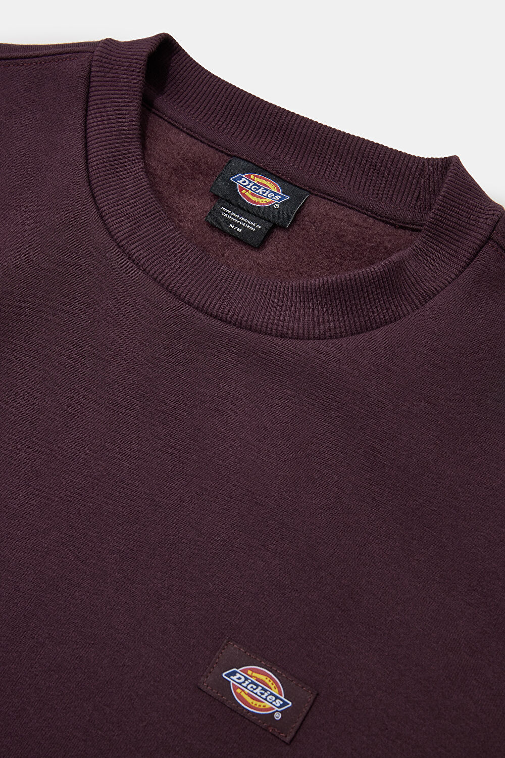 Bordo Relax Kalıp Bisiklet Yaka Sweatshirt_3